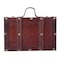 Vintiquewise Antique Style Small Wooden Suitcase With Leather Straps and Handle QI003611 - alternate 1